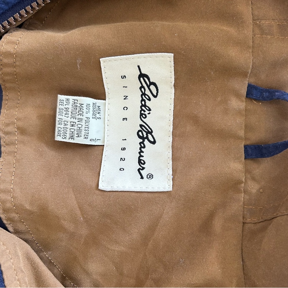 Vintage Eddie Bauer Tan and Blue Jacket - Picture 2 of 3